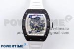 RM055 NTPT ZF 1:1 Best Edition White Bezel White Crown on Rubber Strap RMUL2 Super Clone