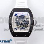 RM055 NTPT ZF 1:1 Best Edition White Bezel White Crown on Rubber Strap RMUL2 Super Clone