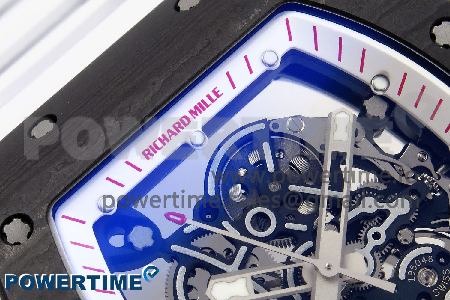 RM055 NTPT ZF 1:1 Best Edition White Bezel White Crown on Rubber Strap RMUL2 Super Clone - Image 9