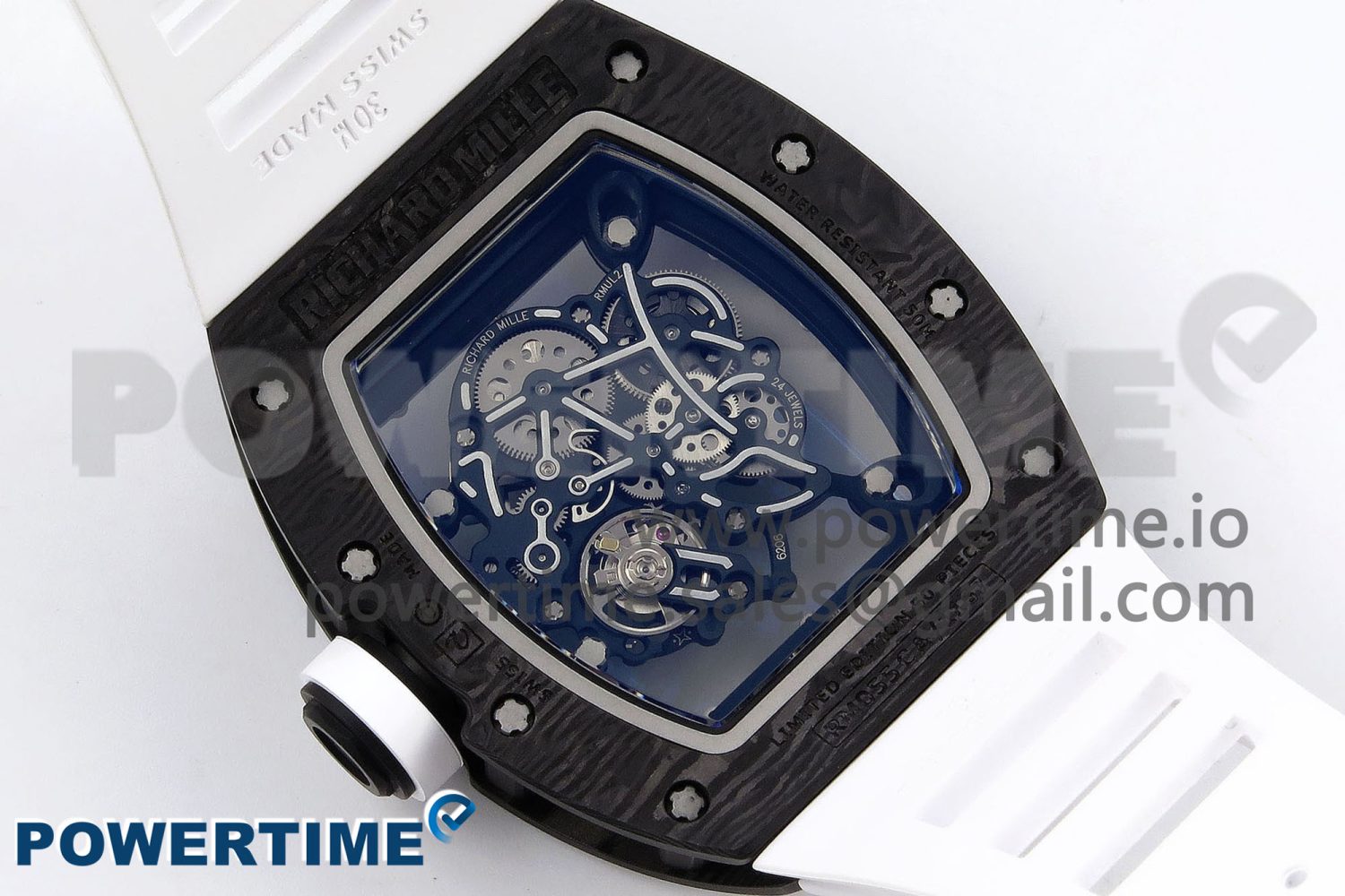 RM055 NTPT ZF 1:1 Best Edition White Bezel White Crown on Rubber Strap RMUL2 Super Clone - Image 8