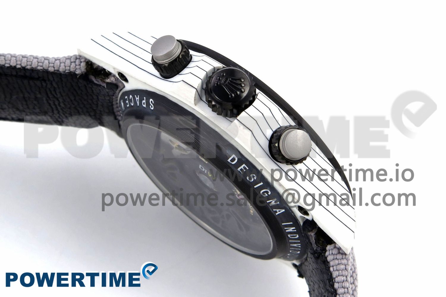 Daytona DIW Space Mission Gray Textured Dial on Gray Nylon Strap A4130 Clone - Image 7