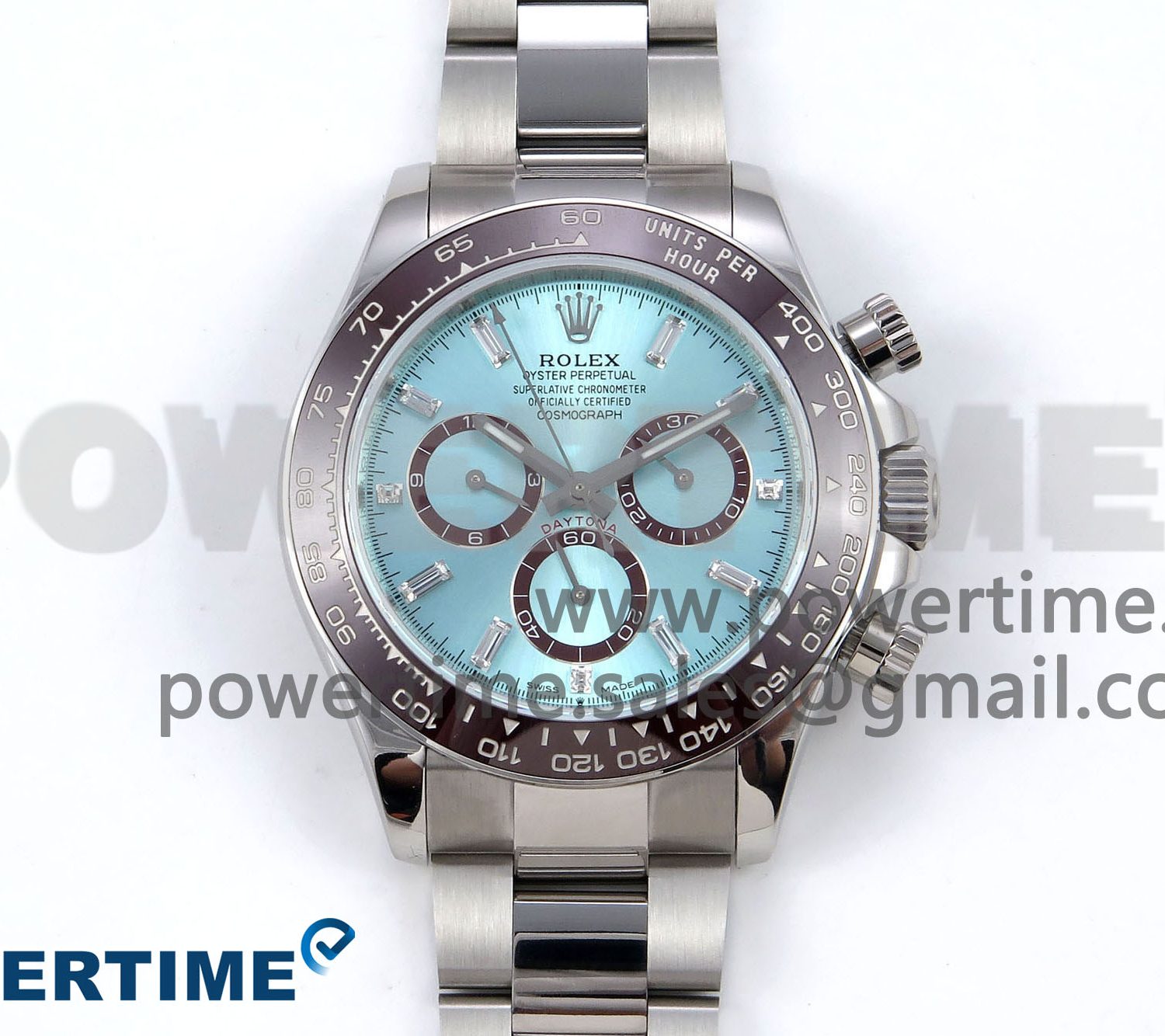 Daytona 126506 QF 1:1 Best Edition Ice Blue Dial Crystal Marker on SS/YG Braclet SH4131 V5