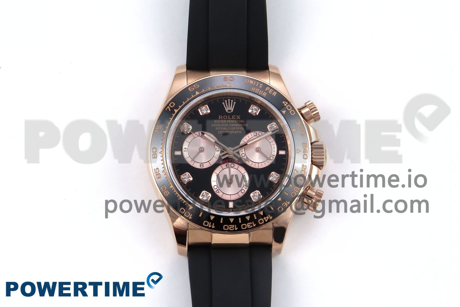 Daytona 126515 QF 1:1 Best Edition Black/RG Diamonds Dial on Oysterflex Strap SH4131 V5 - Image 1