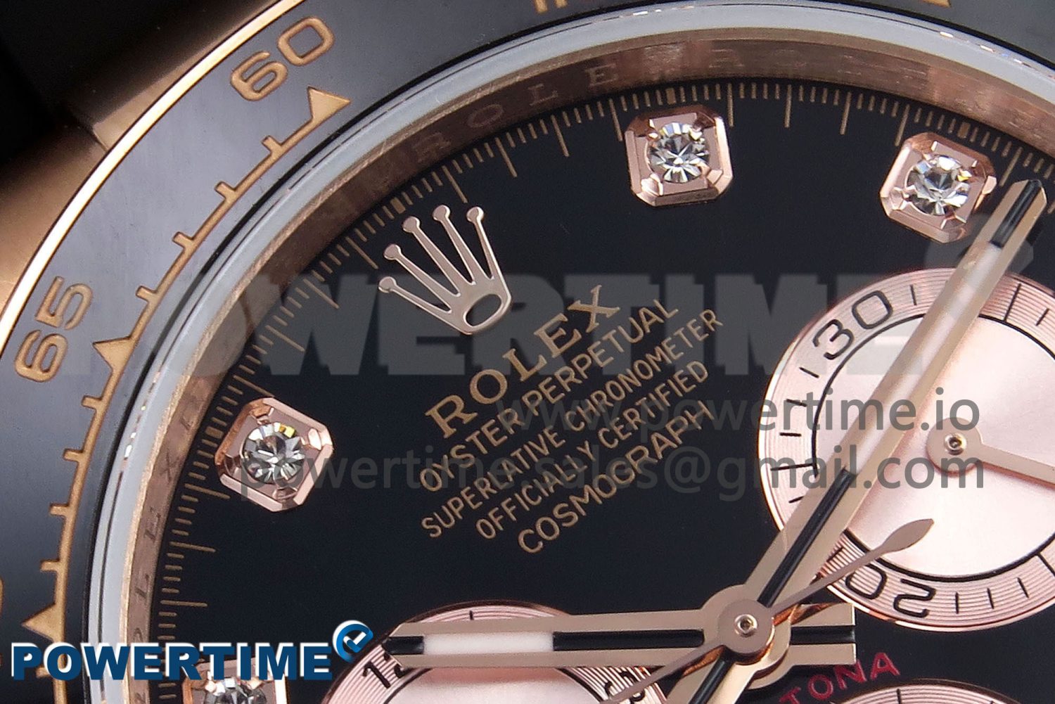 Daytona 126515 QF 1:1 Best Edition Black/RG Diamonds Dial on Oysterflex Strap SH4131 V5 - Image 4