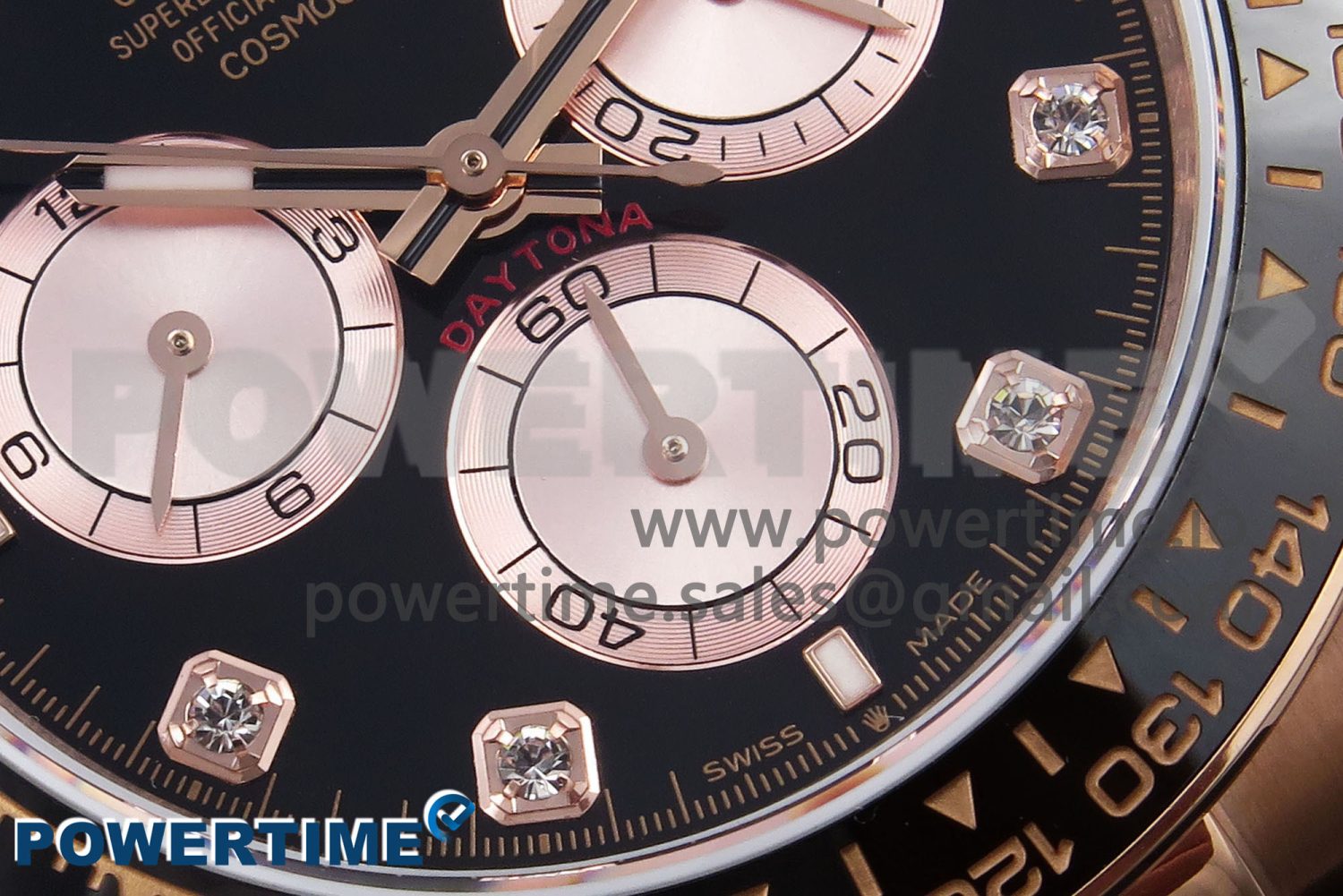 Daytona 126515 QF 1:1 Best Edition Black/RG Diamonds Dial on Oysterflex Strap SH4131 V5 - Image 5