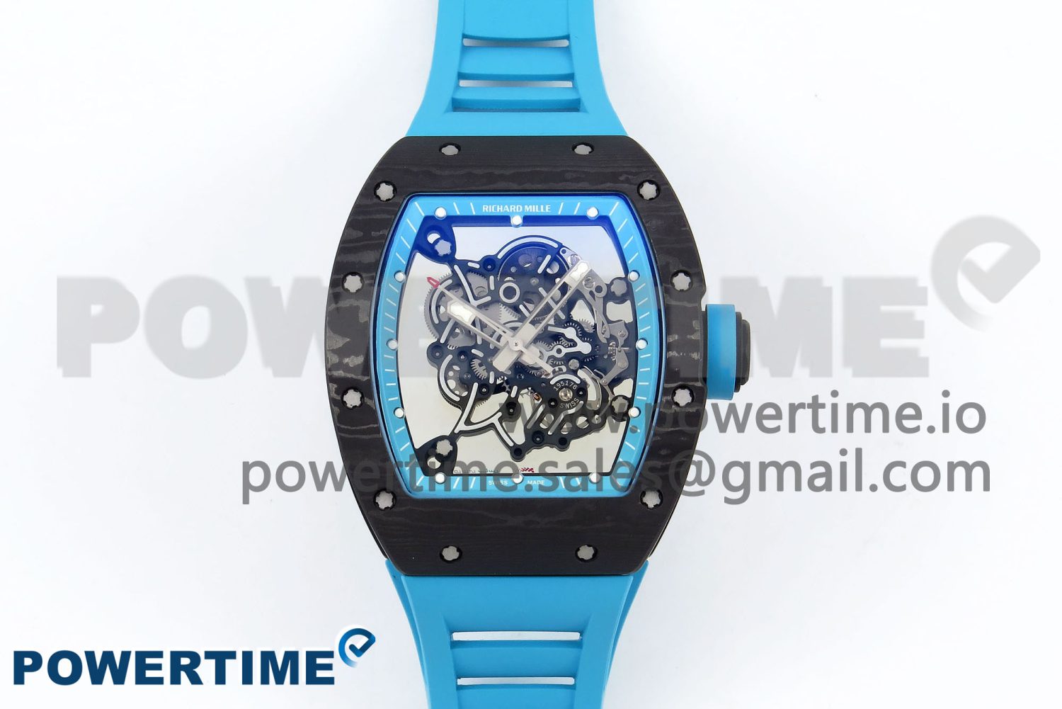 RM055 NTPT ZF 1:1 Best Edition Blue Bezel Blue Crown on Rubber Strap RMUL2 Super Clone - Image 1