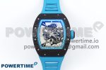 RM055 NTPT ZF 1:1 Best Edition Blue Bezel Blue Crown on Rubber Strap RMUL2 Super Clone