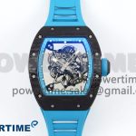 RM055 NTPT ZF 1:1 Best Edition Blue Bezel Blue Crown on Rubber Strap RMUL2 Super Clone