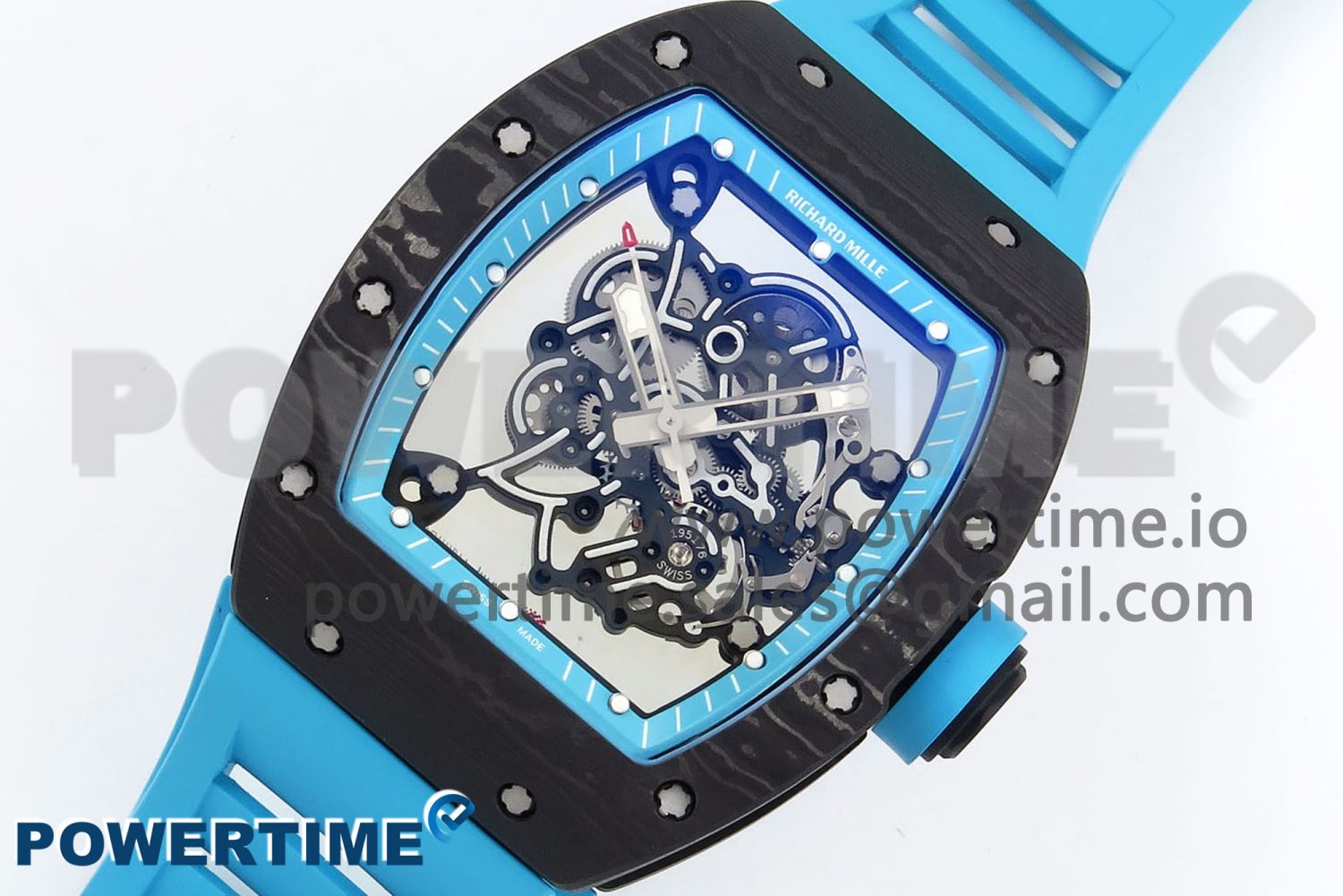 RM055 NTPT ZF 1:1 Best Edition Blue Bezel Blue Crown on Rubber Strap RMUL2 Super Clone - Image 2