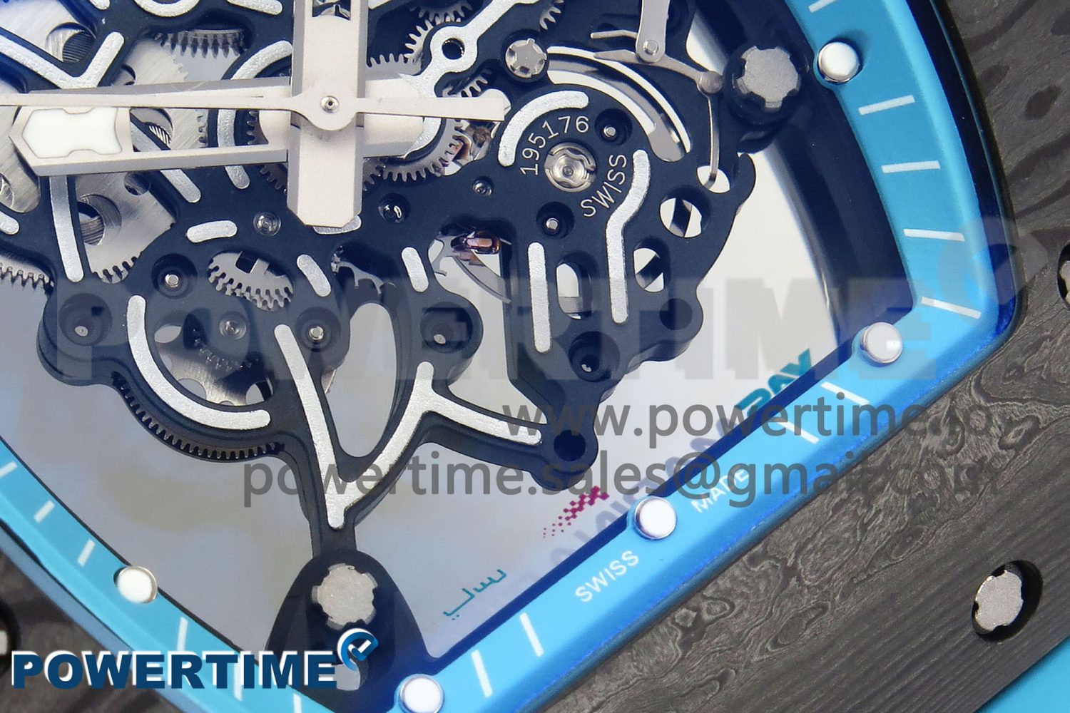RM055 NTPT ZF 1:1 Best Edition Blue Bezel Blue Crown on Rubber Strap RMUL2 Super Clone - Image 11