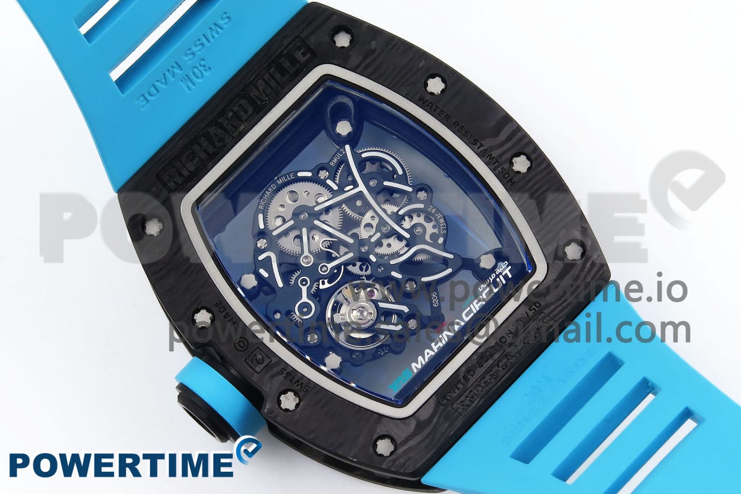 RM055 NTPT ZF 1:1 Best Edition Blue Bezel Blue Crown on Rubber Strap RMUL2 Super Clone - Image 8