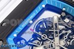 RM055 NTPT ZF 1:1 Best Edition Blue Bezel White Crown on Rubber Strap RMUL2 Super Clone - Image 9