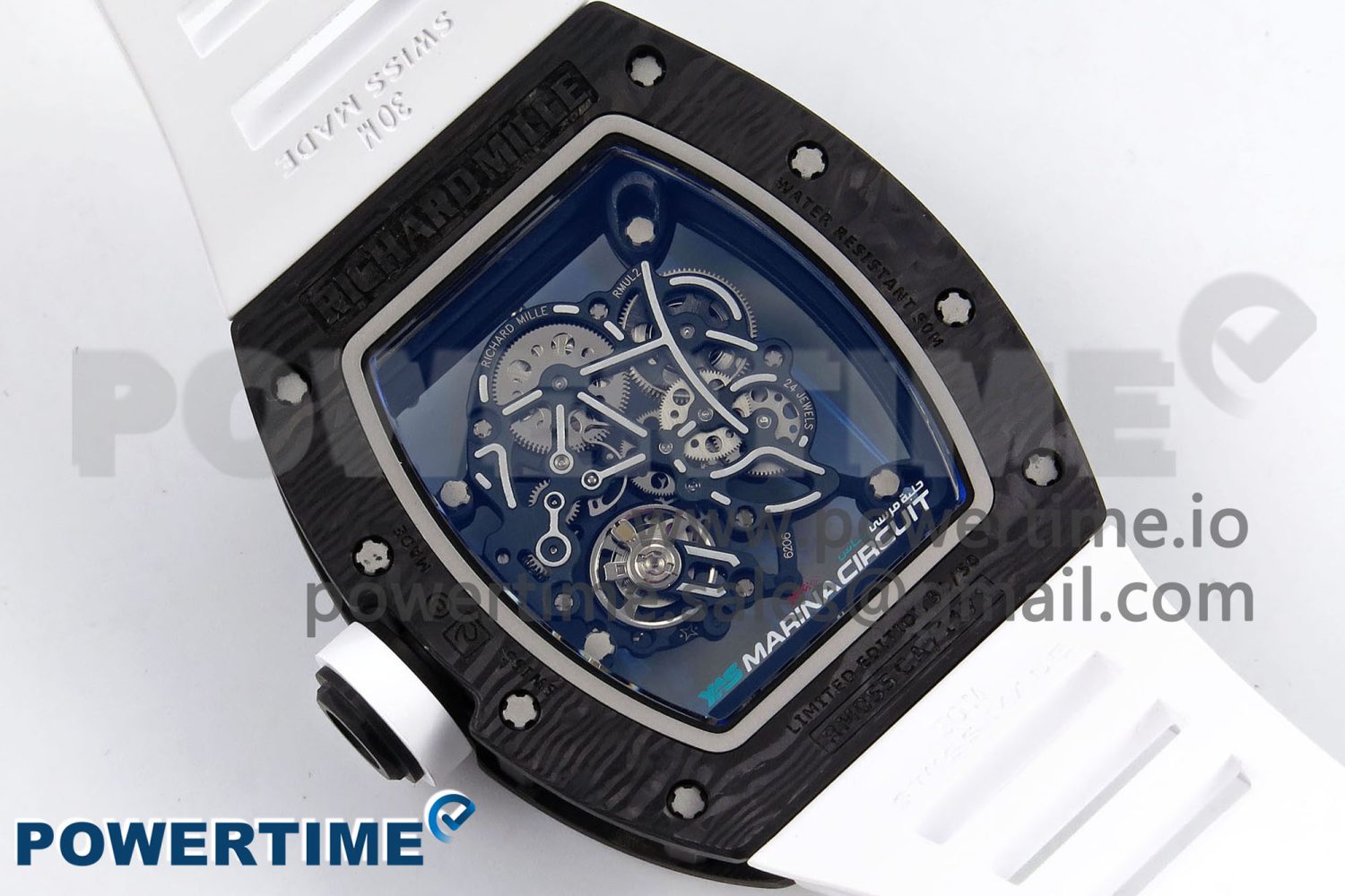 RM055 NTPT ZF 1:1 Best Edition Blue Bezel White Crown on Rubber Strap RMUL2 Super Clone - Image 8