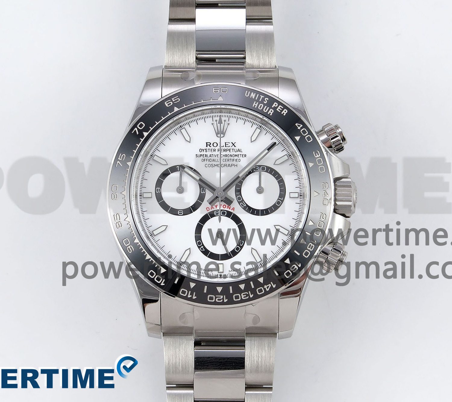 Daytona 126500 APSF 1:1 Best Edition 904L Steel White Dial on SS Braclet SH4131