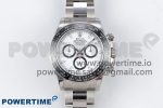 Daytona 126500 APSF 1:1 Best Edition 904L Steel White Dial on SS Braclet SH4131