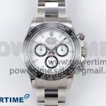 Daytona 126500 APSF 1:1 Best Edition 904L Steel White Dial on SS Braclet SH4131