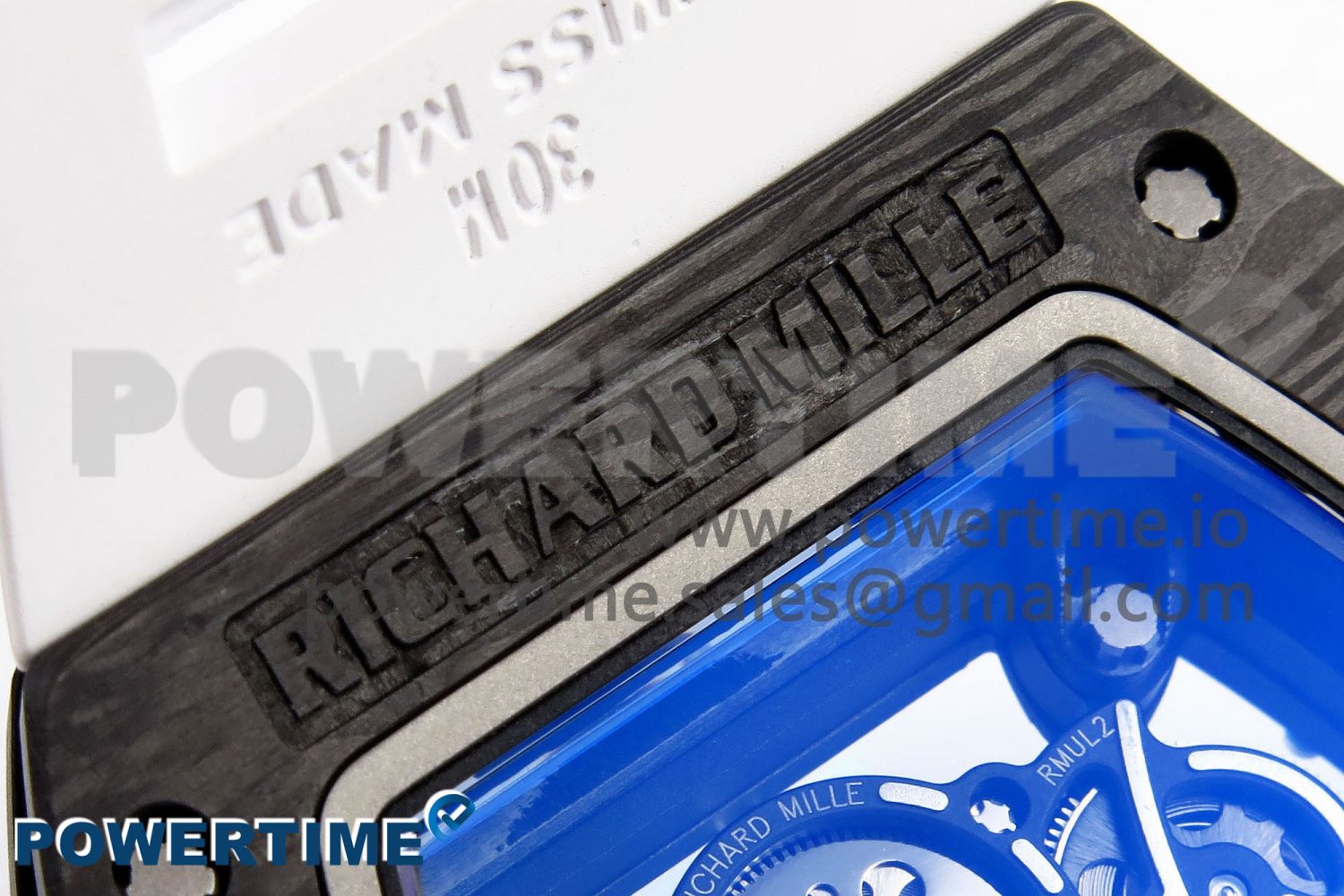 RM055 NTPT ZF 1:1 Best Edition Blue Bezel White Crown on Rubber Strap RMUL2 Super Clone - Image 4