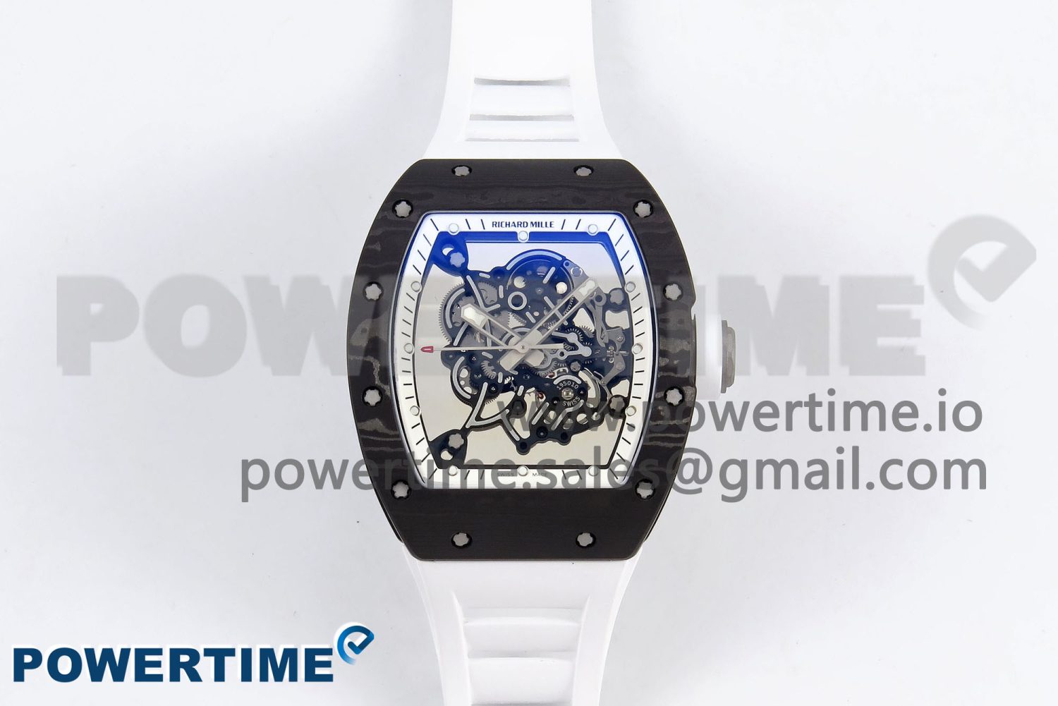 RM055 NTPT/Ti ZF 1:1 Best Edition White Bezel White Crown on Rubber Strap RMUL2 Super Clone - Image 1