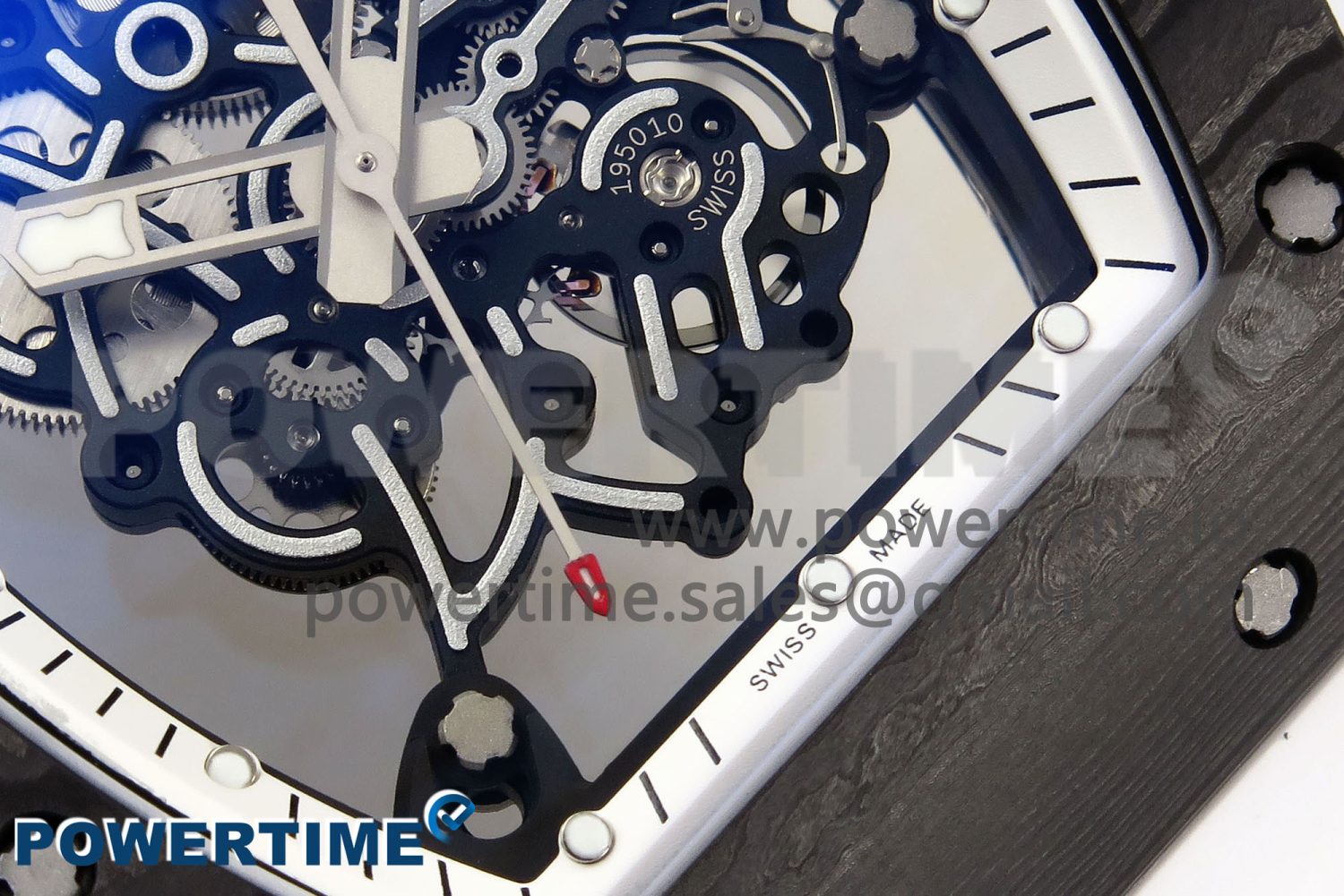 RM055 NTPT/Ti ZF 1:1 Best Edition White Bezel White Crown on Rubber Strap RMUL2 Super Clone - Image 10