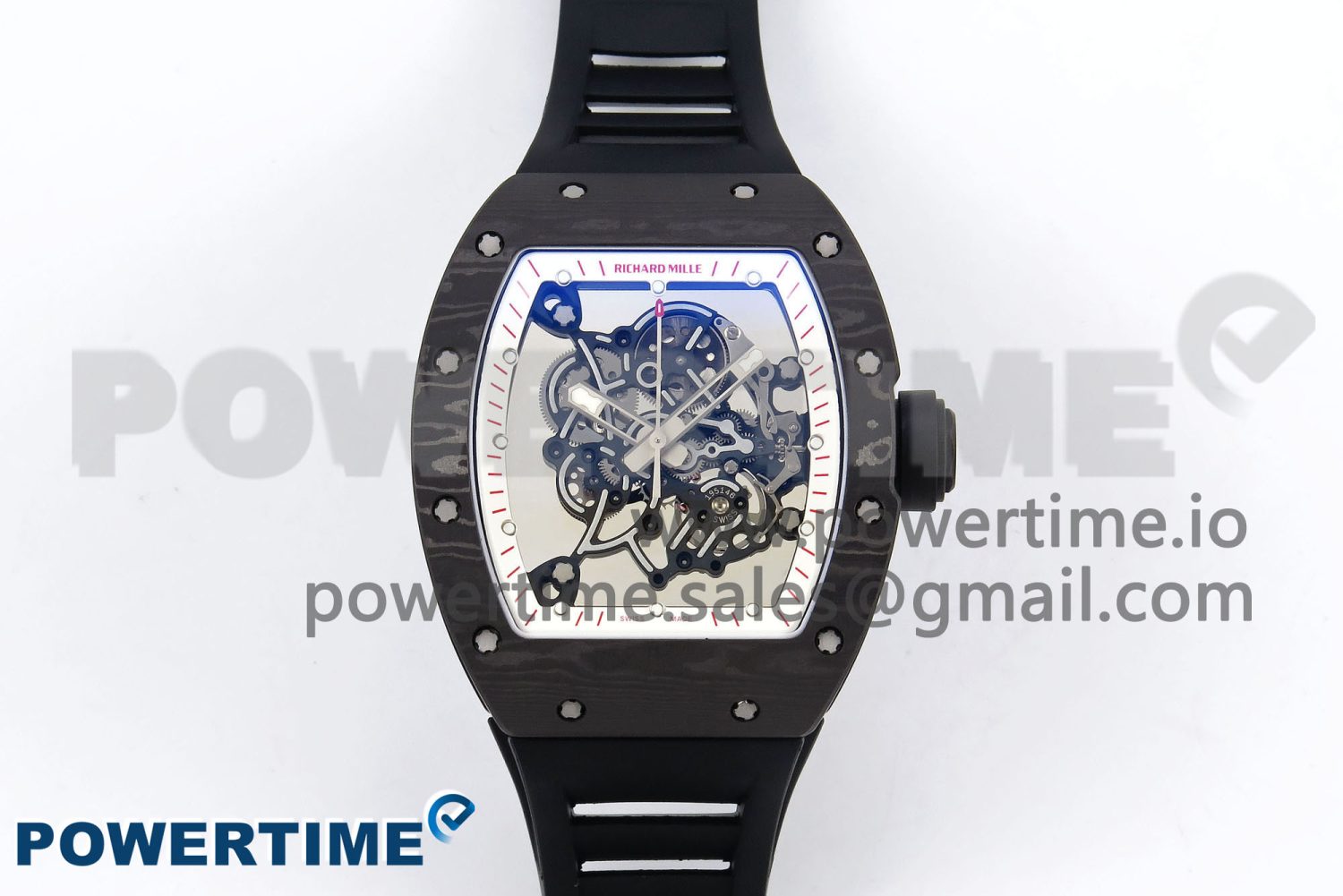 RM055 NTPT/Ti ZF 1:1 Best Edition White Bezel Black Crown on Rubber Strap RMUL2 Super Clone - Image 1
