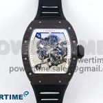 RM055 NTPT/Ti ZF 1:1 Best Edition White Bezel Black Crown on Rubber Strap RMUL2 Super Clone