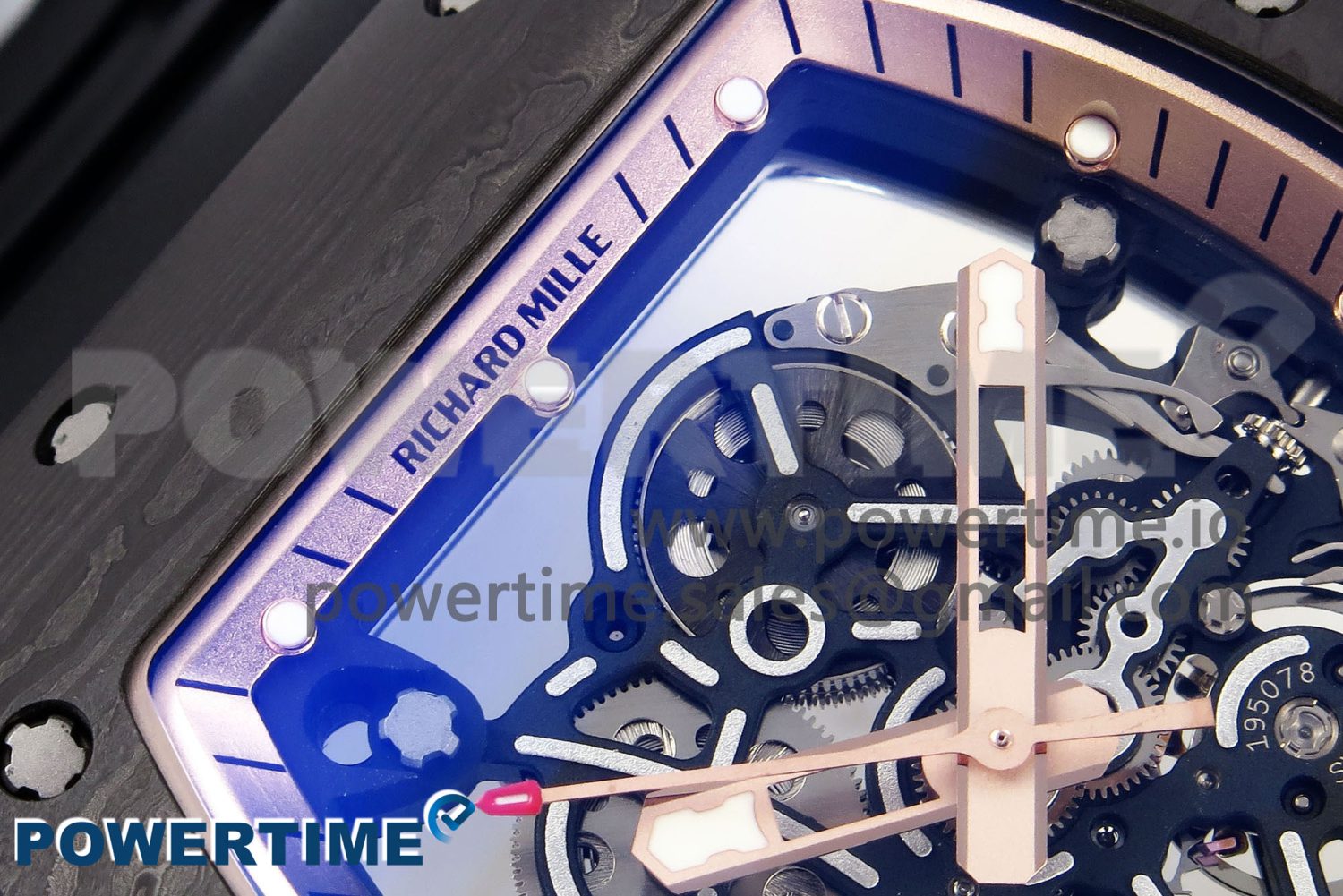 RM055 NTPT ZF 1:1 Best Edition Gold Bezel Black Crown on Rubber Strap RMUL2 Super Clone - Image 9