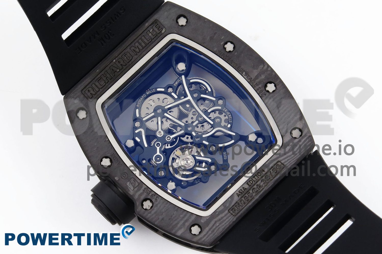 RM055 NTPT ZF 1:1 Best Edition Gold Bezel Black Crown on Rubber Strap RMUL2 Super Clone - Image 8