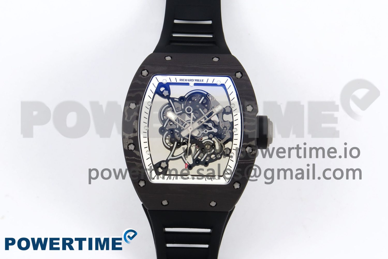 RM055 NTPT/Ti ZF 1:1 Best Edition White Bezel Black Crown on Rubber Strap RMUL2 Super Clone - Image 1