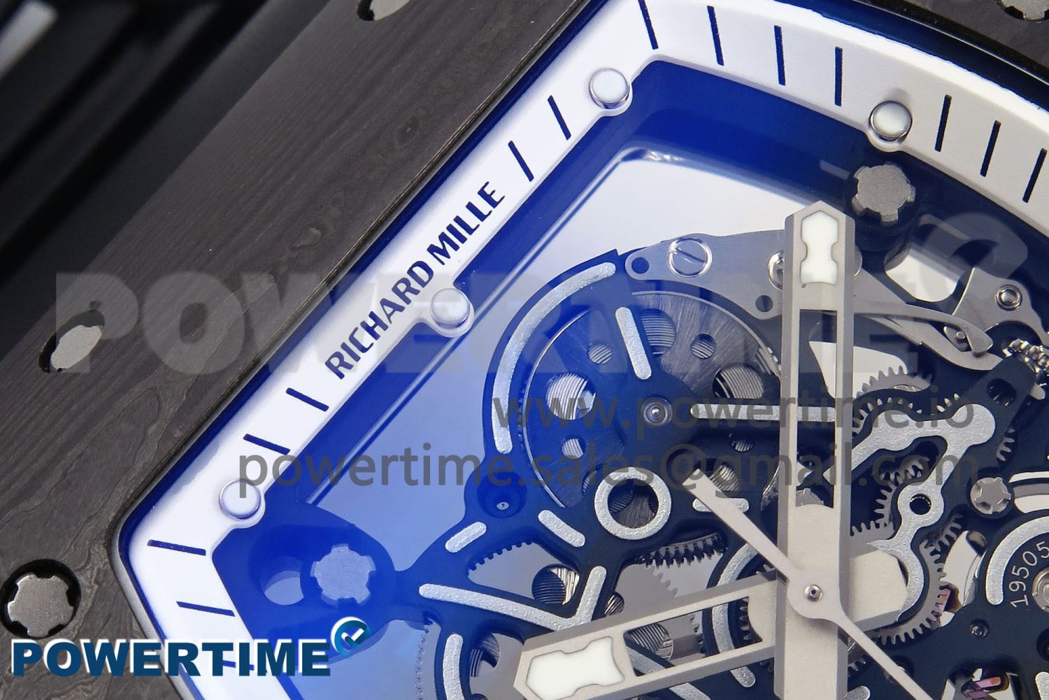 RM055 NTPT/Ti ZF 1:1 Best Edition White Bezel Black Crown on Rubber Strap RMUL2 Super Clone - Image 9
