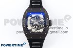 RM055 NTPT/Ti ZF 1:1 Best Edition Black Bezel Black Crown on Rubber Strap RMUL2 Super Clone