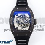 RM055 NTPT/Ti ZF 1:1 Best Edition Black Bezel Black Crown on Rubber Strap RMUL2 Super Clone