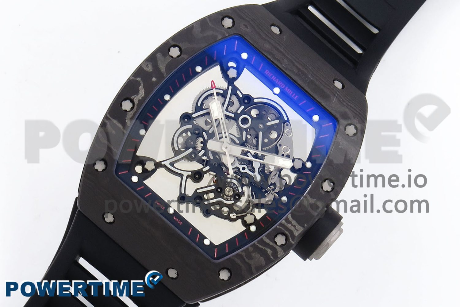 RM055 NTPT/Ti ZF 1:1 Best Edition Black Bezel Black Crown on Rubber Strap RMUL2 Super Clone - Image 2