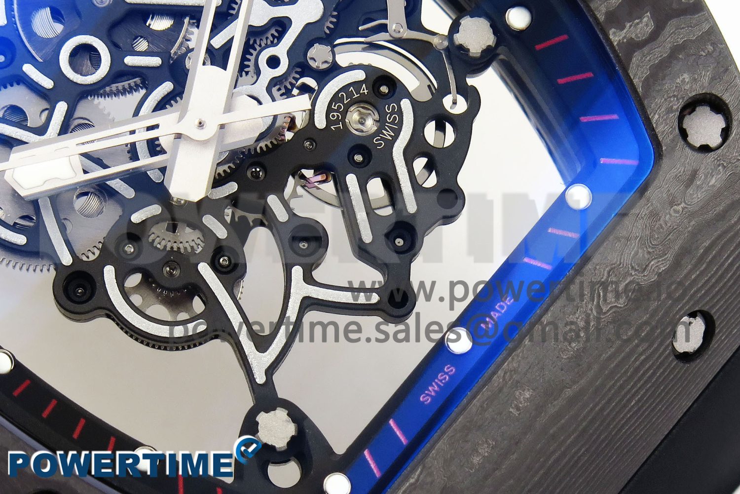RM055 NTPT/Ti ZF 1:1 Best Edition Black Bezel Black Crown on Rubber Strap RMUL2 Super Clone - Image 10