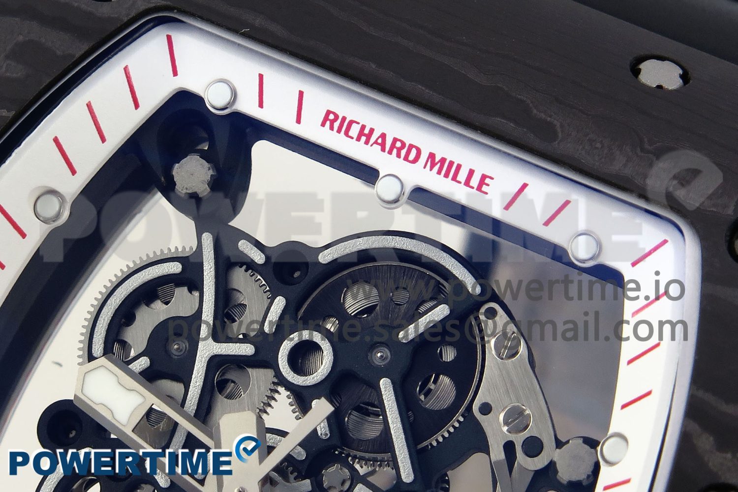 RM055 NTPT ZF 1:1 Best Edition White Bezel Red Crown on Black Rubber Strap RMUL2 Super Clone - Image 9