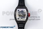 RM055 NTPT ZF 1:1 Best Edition White Bezel Red Crown on Black Rubber Strap RMUL2 Super Clone