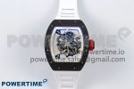RM055 NTPT ZF 1:1 Best Edition White Bezel Red Crown on White Rubber Strap RMUL2 Super Clone