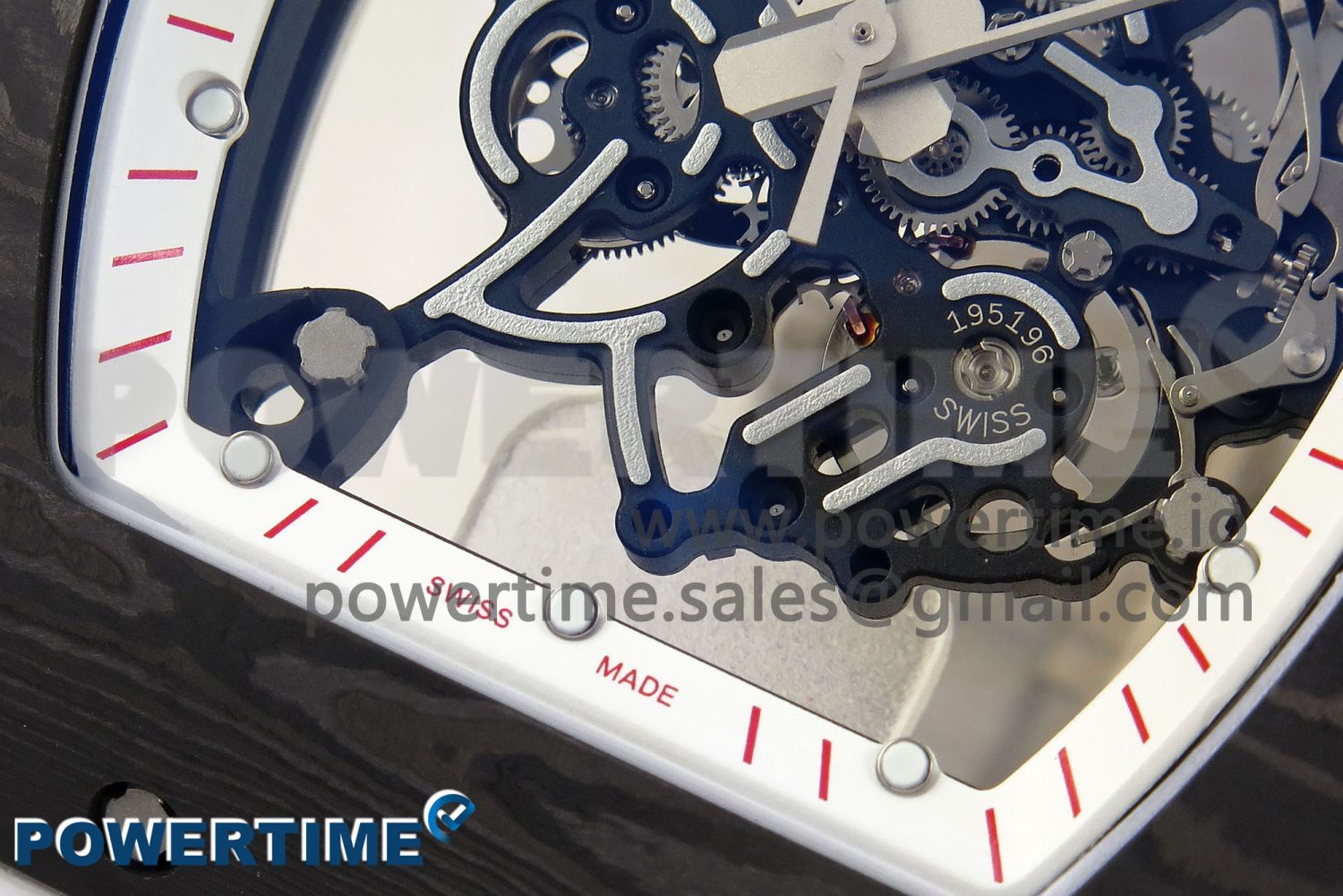 RM055 NTPT ZF 1:1 Best Edition White Bezel Red Crown on White Rubber Strap RMUL2 Super Clone - Image 10