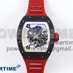 RM055 NTPT ZF 1:1 Best Edition White Bezel Red Crown on Red Rubber Strap RMUL2 Super Clone