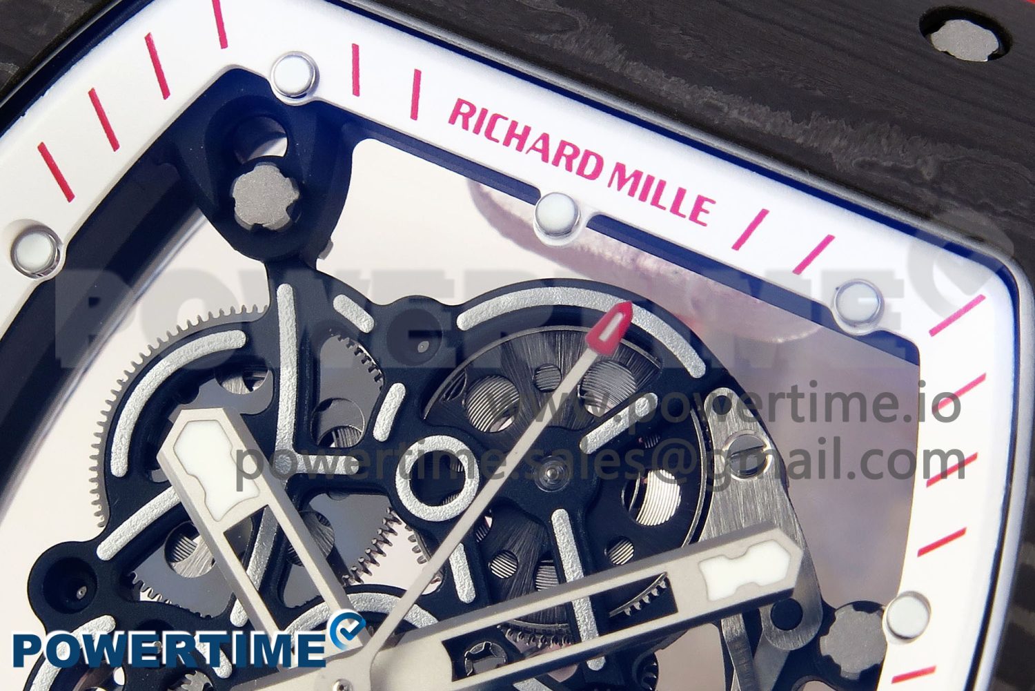 RM055 NTPT ZF 1:1 Best Edition White Bezel Red Crown on Red Rubber Strap RMUL2 Super Clone - Image 7