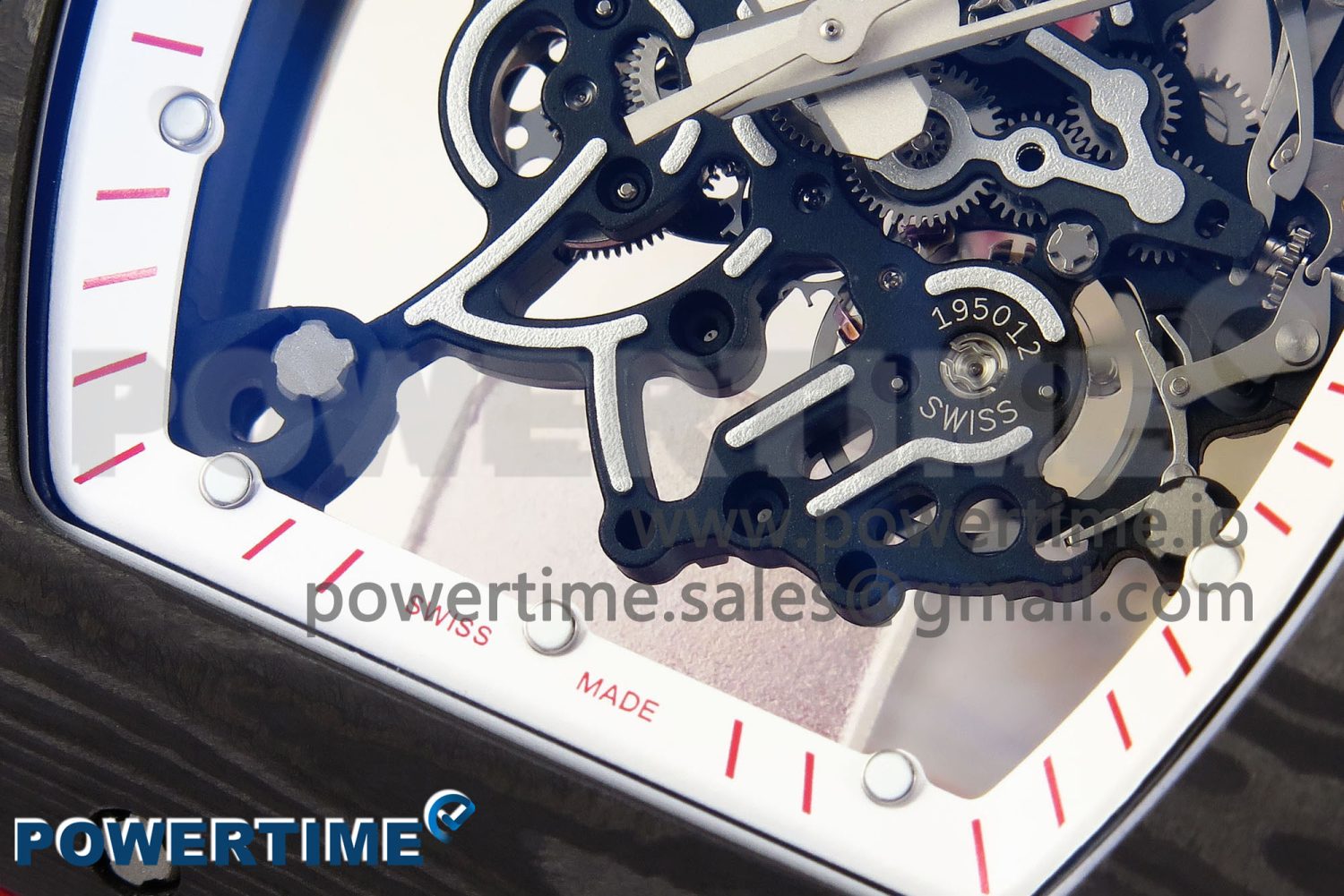 RM055 NTPT ZF 1:1 Best Edition White Bezel Red Crown on Red Rubber Strap RMUL2 Super Clone - Image 8