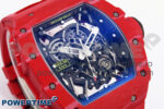 RM035-02 Red NTPT ZF 1:1 Best Edition Skeleton Dial on Red Rubber Strap RMAL1 Super Clone V6 - Image 3