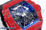 RM035-02 Red NTPT ZF 1:1 Best Edition Skeleton Dial on Black Rubber Strap RMAL1 Super Clone V6 - Image 3