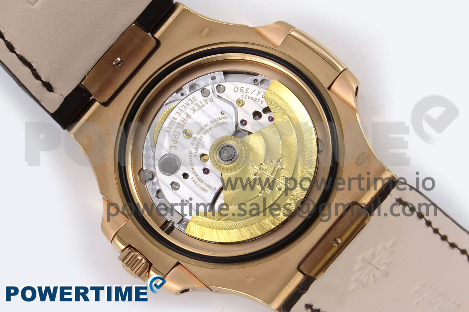 Nautilus 5711/1R RG 3KF 1:1 Best Edition Brown Textured Dial on Brown Leather Strap A324 Super Clone V2 - Image 8