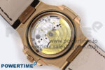 Nautilus 5711/1R RG 3KF 1:1 Best Edition Brown Textured Dial on Brown Leather Strap A324 Super Clone V2 - Image 8