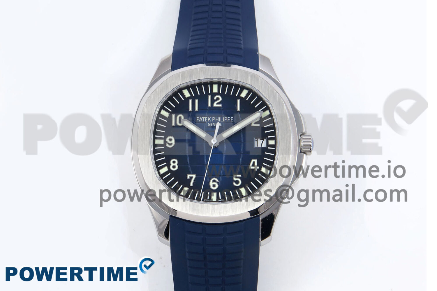 Aquanaut 5168G SS ZF 1:1 Best Edition Blue Dial on Blue Rubber Strap 330CS V2 - Image 1