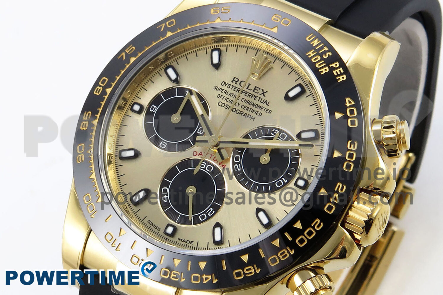 Daytona 116518 LN ZF 1:1 Best Edition YG/Black Dial on Oysterflex Strap SH4130 (Gain Weight) - Image 2