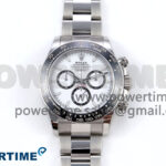 Daytona 126500 VSF 1:1 Best Edition 904L Steel White Dial on SS Braclet DD4131