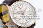 Navitimer Automatic 41mm RG TF 1:1 Best Edition White Dial on Brown Leather Strap A2824 - Image 3