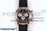 Daytona 126515 QF 1:1 Best Edition Black/RG Dial on Oysterflex Strap SH4131 V6 (Weighted)