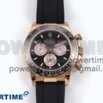 Daytona 126515 QF 1:1 Best Edition Black/RG Dial on Oysterflex Strap SH4131 V6 (Weighted)